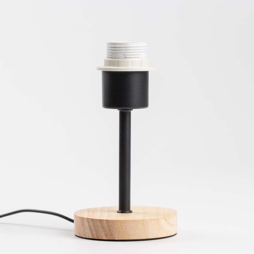 Brilagi - Lámpara de mesa NUBILA WOOD 1xE27/25W/230V roble/negro/naranja