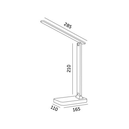 Brilagi - Lámpara de mesa regulable LED RGBW MODO LED/7W/5V 3000/4000/6500K blanca