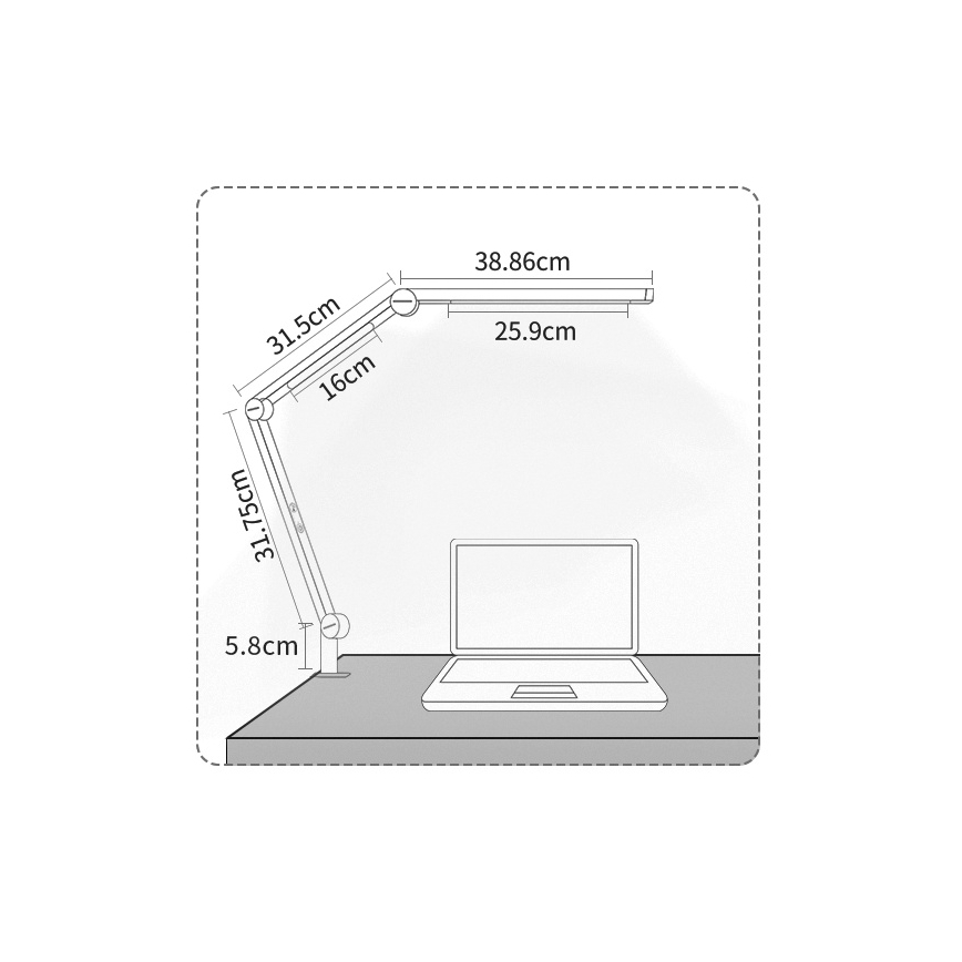Brilagi - Lámpara de mesa LED flexible táctil regulable VARIO LED/12W/230V 3000/4000/5000/6500K CRI 92 negro