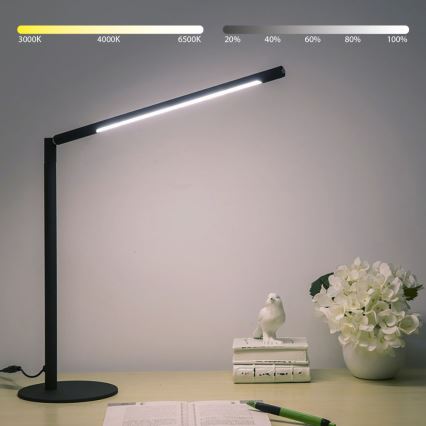 Brilagi - Lámpara de sobremesa táctil regulable VARIO LED/7W/230V 3000-6500K CRI 96 negra