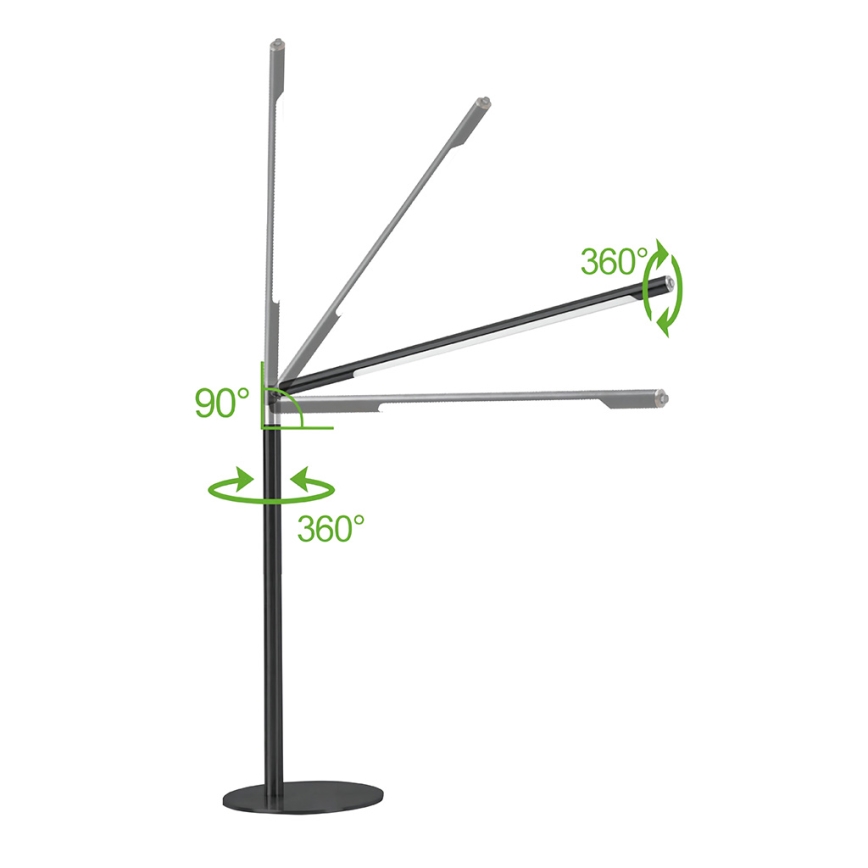 Brilagi - Lámpara de sobremesa táctil regulable VARIO LED/7W/230V 3000-6500K CRI 96 negra