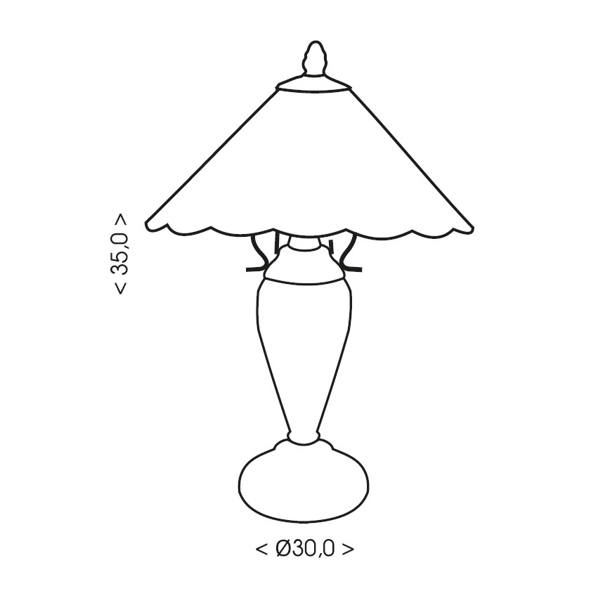Brilagi - Lámpara de mesa Tiffany con vidriera FOLIA 1xE27/60W/230V + 1xE14/40W