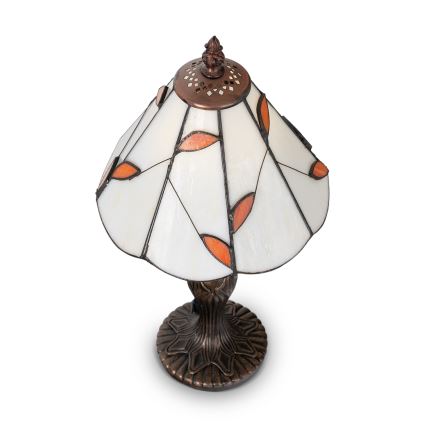 Brilagi - Lámpara de mesa Tiffany con vitral FOLIA 1xE27/60W/230V