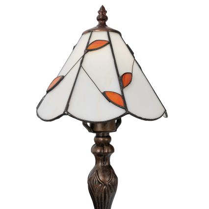 Brilagi - Lámpara de mesa Tiffany con vitral FOLIA 1xE27/60W/230V
