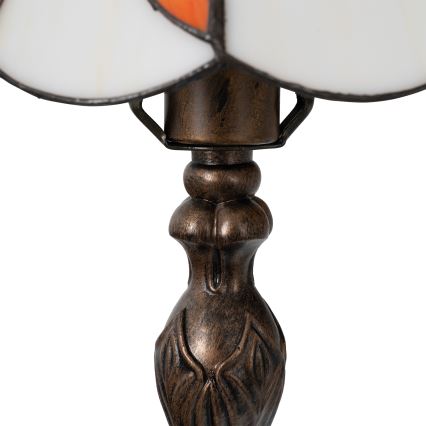 Brilagi - Lámpara de mesa Tiffany con vitral FOLIA 1xE27/60W/230V