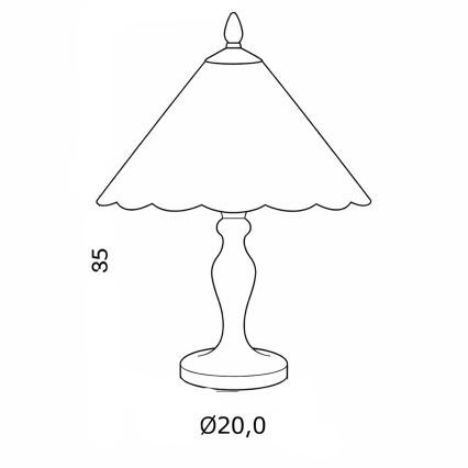 Brilagi - Lámpara de mesa Tiffany con vitral FOLIA 1xE27/60W/230V
