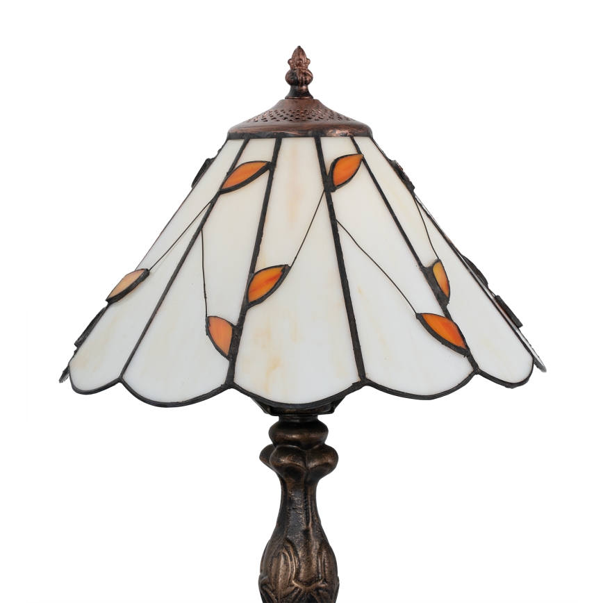BRILAGI - Lámpara de mesa Tiffany con vitral FOLIA 1xE27/60W/230V