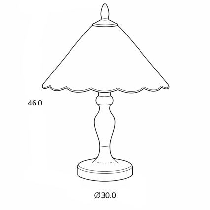 BRILAGI - Lámpara de mesa Tiffany con vitral FOLIA 1xE27/60W/230V