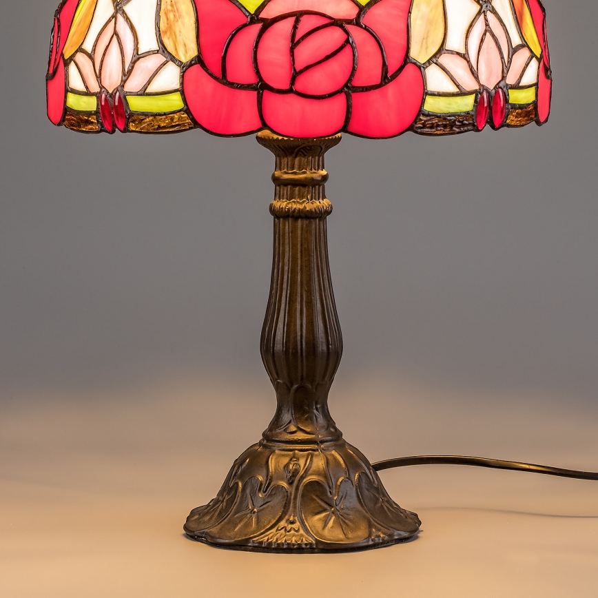 Brilagi - Lámpara de mesa Tiffany con vitral GARLAN 1xE27/40W/230V