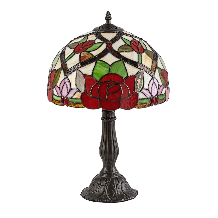Brilagi - Lámpara de mesa Tiffany con vitral GARLAN 1xE27/40W/230V