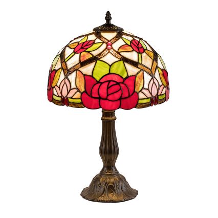 Brilagi - Lámpara de mesa Tiffany con vitral GARLAN 1xE27/40W/230V