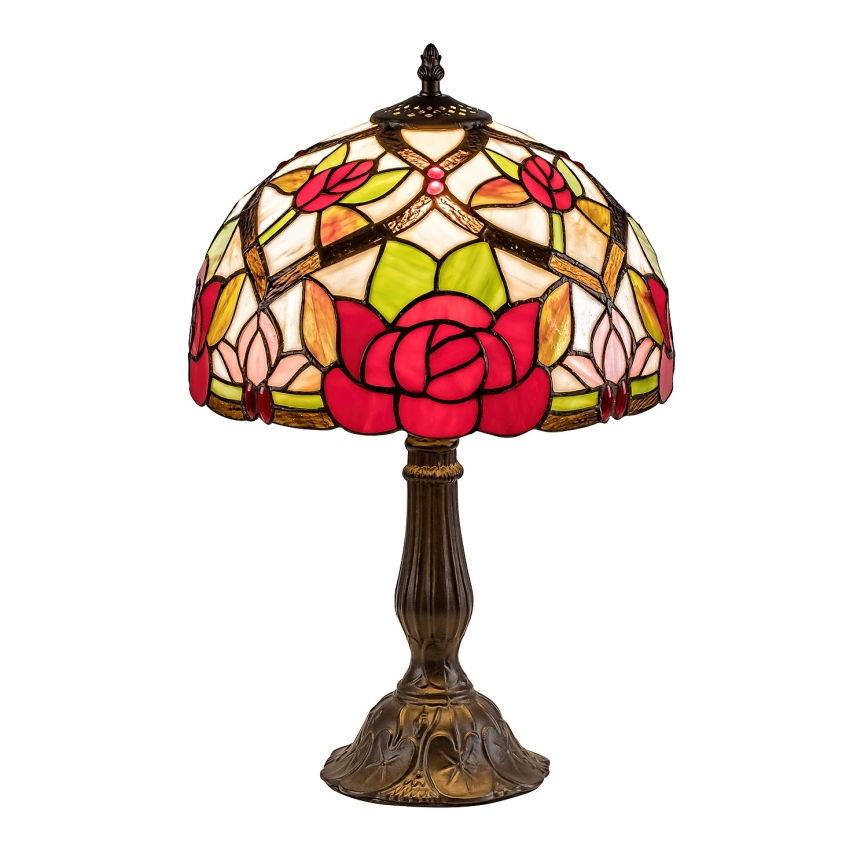 Brilagi - Lámpara de mesa Tiffany con vitral GARLAN 1xE27/40W/230V