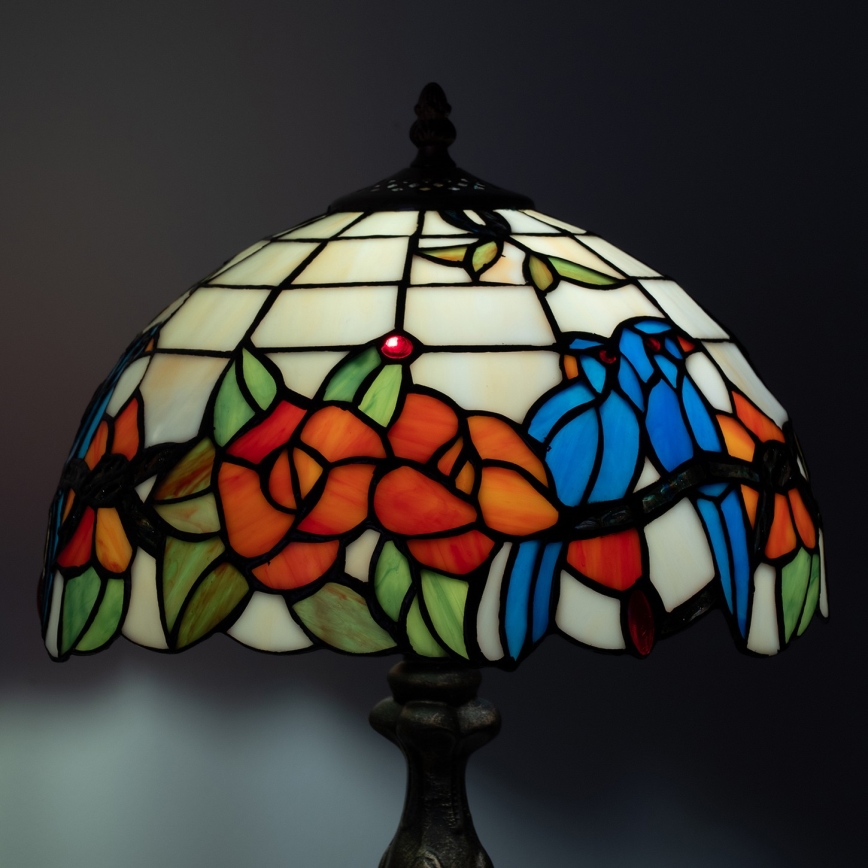 Brilagi - lámpara de mesa Tiffany con vitral JUNGLE 1xE27/60W/230V