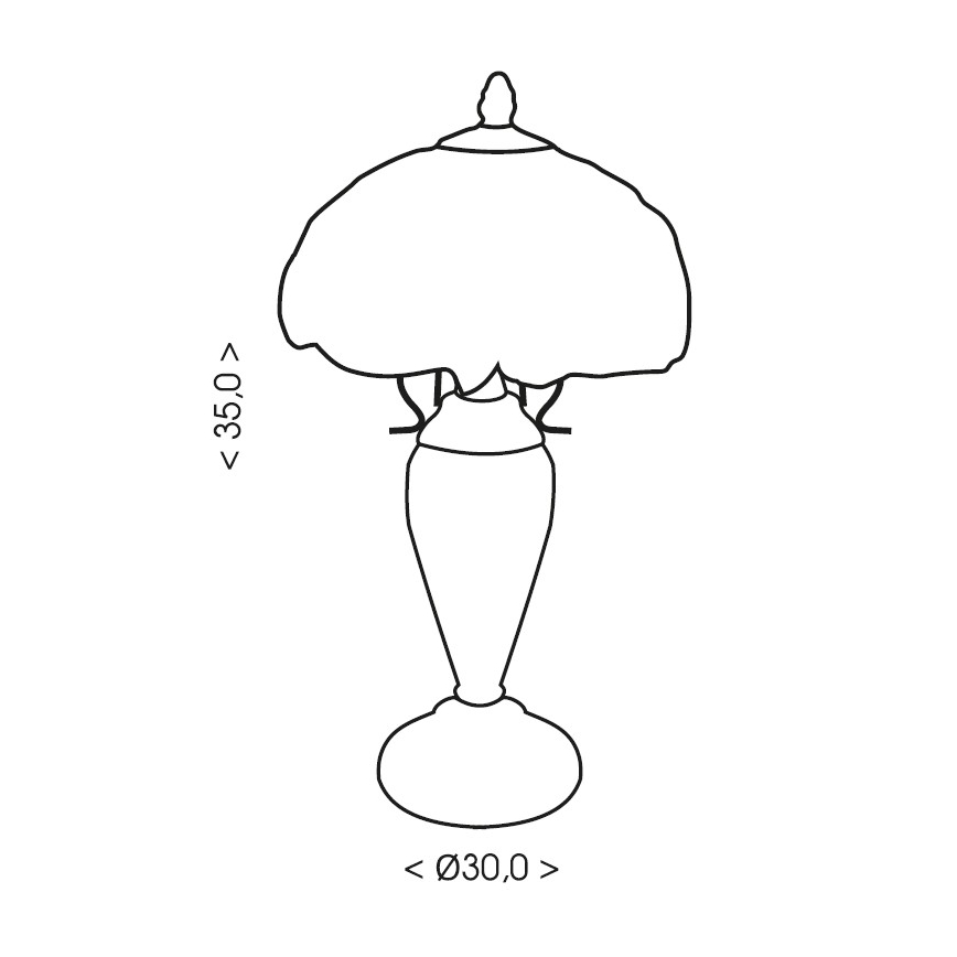 Brilagi - Lámpara de mesa Tiffany con vitral SUNFLOWER 1xE27/60W/230V + 1xE14/40W