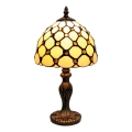 BRILAGI - lámpara de mesa Tiffany de vitral IVORY SMOOTH 1xE27/60W/230V
