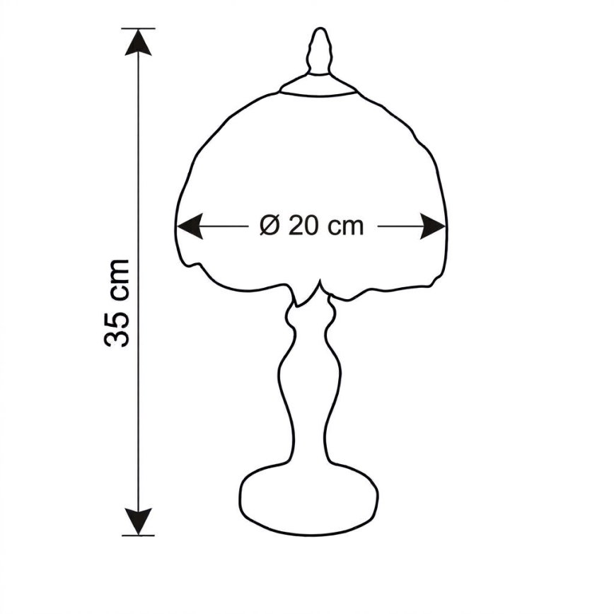 BRILAGI - lámpara de mesa Tiffany de vitral IVORY SMOOTH 1xE27/60W/230V