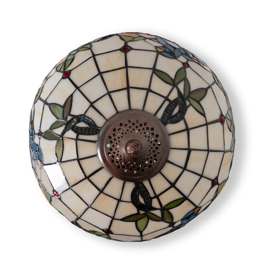 Brilagi - Lámpara de mesa Tiffany de vitral JUNGLE 2xE27/60W/230V