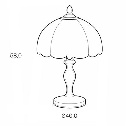 Brilagi - Lámpara de mesa Tiffany de vitral JUNGLE 2xE27/60W/230V