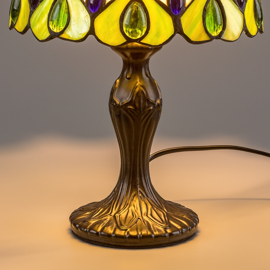 Brilagi - Lámpara de mesa Tiffany de vitral MARGARET 1xE14/40W/230V