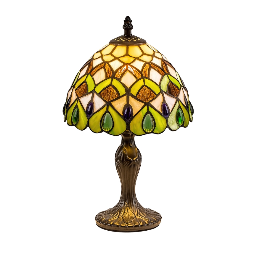 Brilagi - Lámpara de mesa Tiffany de vitral MARGARET 1xE14/40W/230V