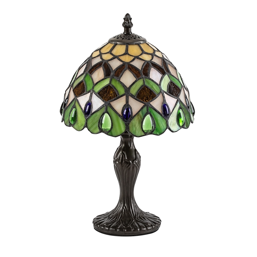 Brilagi - Lámpara de mesa Tiffany de vitral MARGARET 1xE14/40W/230V