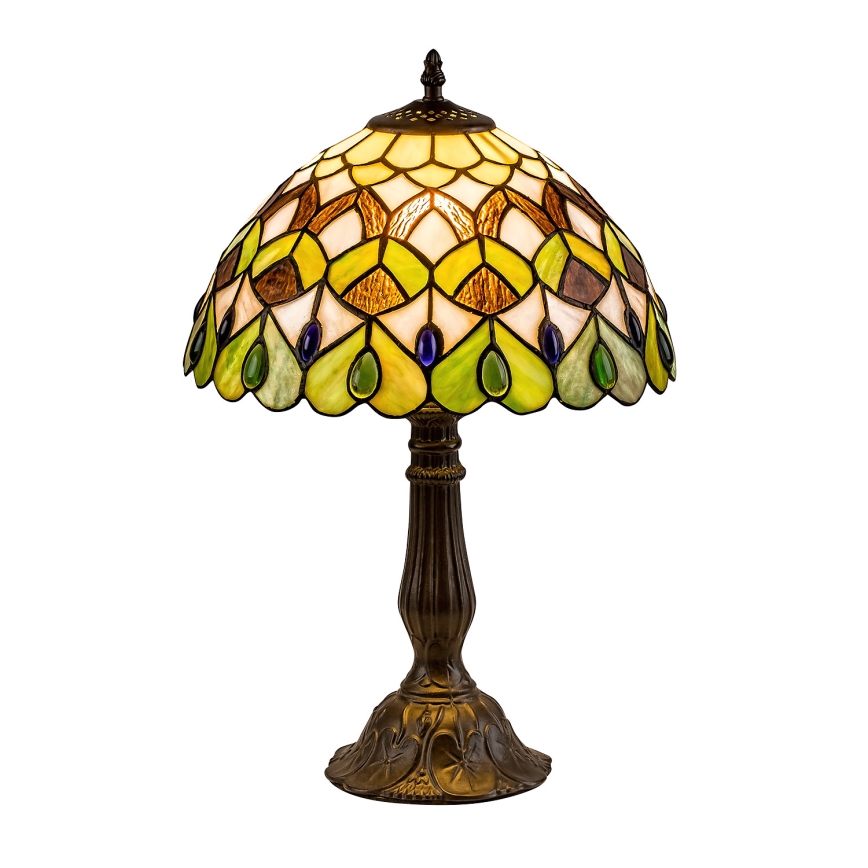 Brilagi - lámpara de mesa Tiffany de vitral MARGARET 1xE27/40W/230V