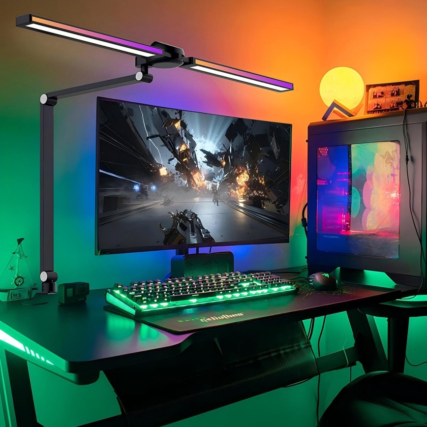 Brilagi - Lámpara de mesa táctil LED RGB regulable con clip VARIO LED/18W/230V 3000-6500K CRI 96