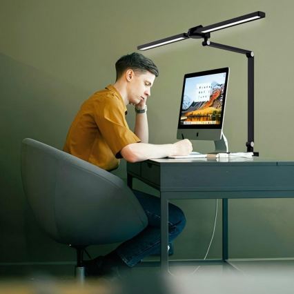Brilagi - Lámpara de mesa táctil LED RGB regulable con clip VARIO LED/18W/230V 3000-6500K CRI 96