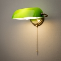 Brilagi - Lámpara de pared BANK OFFICE 1xE27/60W/230V latón/verde
