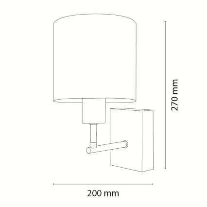 BRILAGI - Lámpara de pared infantil BOBO WOOD 1xE27/25W/230V roble/negro/rosa