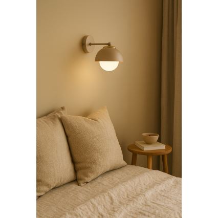 Brilagi - Lámpara de pared COSMO 1xE27/60W/230V beige/dorada