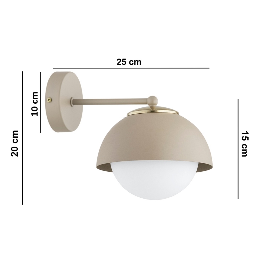 Brilagi - Lámpara de pared COSMO 1xE27/60W/230V beige/dorada