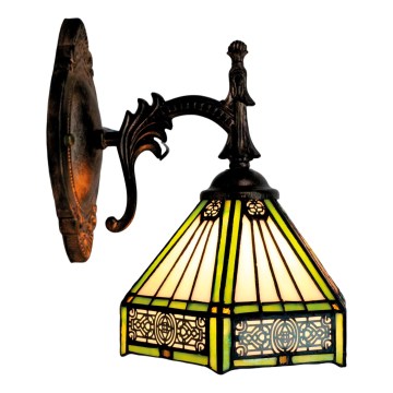 BRILAGI - lámpara de pared de vitral Tiffany EMERALD 1xE14/40W/230V