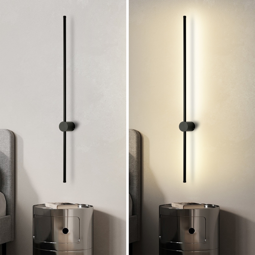 Brilagi - AURA, aplique LED de pared para exterior, 20W, 230V, 3000K, IP54, 97 cm, negro, CRI 90