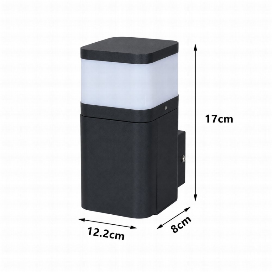 BRILAGI - Lámpara de pared exterior con toma SCHUKO PILLAR 1xG9/11W/230V IP44 negra