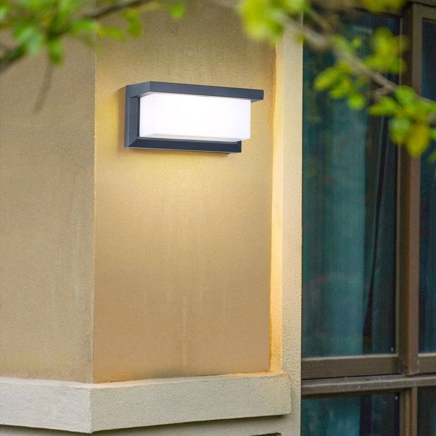 Brilagi - Aplique de pared exterior LED regulable BRICKY 1xE27/6W/230V 2700-6500K IP54 antracita