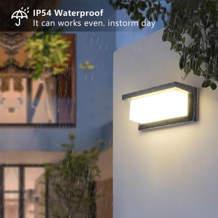 Brilagi - Aplique de pared exterior LED regulable BRICKY 1xE27/6W/230V 2700-6500K IP54 antracita