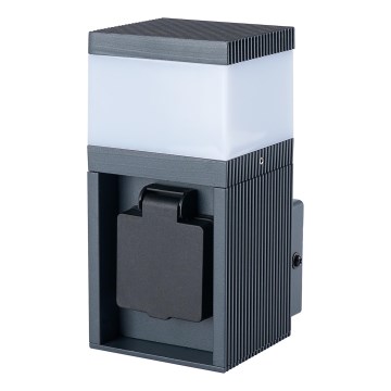 Brilagi - Lámpara de pared exterior PILLAR con enchufe SCHUKO, 1xG9/11W/230V, IP44, antracita