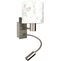 BRILAGI - Lámpara de pared flexible infantil LED BOBO 1xE27/25W/230V + LED/3W cromo mate/blanco/conejitos