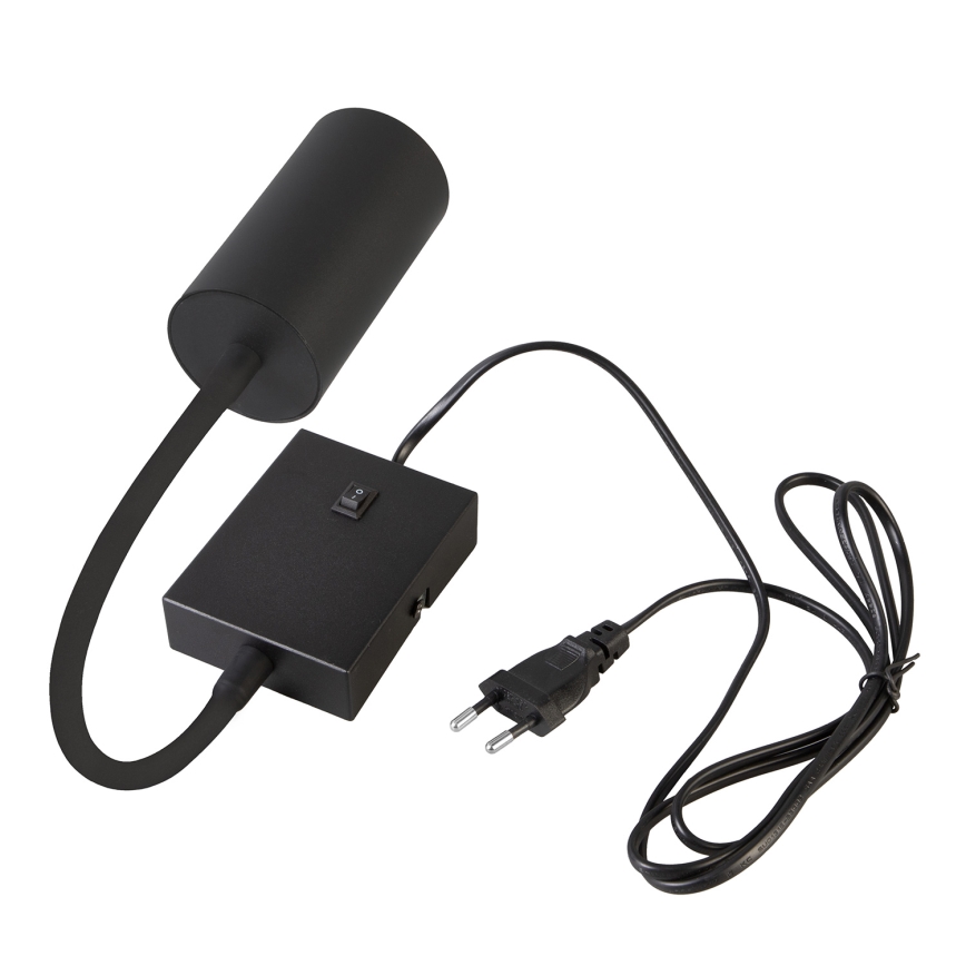 BRILAGI - Lámpara de pared flexible con interruptor SELE 1xGU10/30W/230V negra