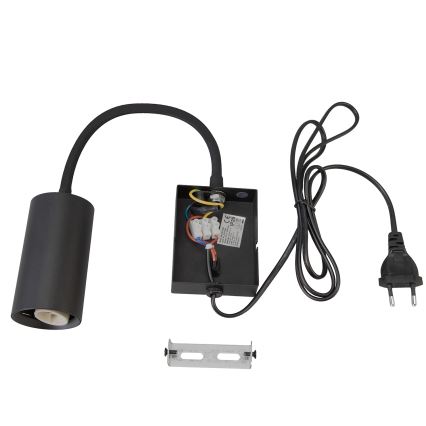 BRILAGI - Lámpara de pared flexible con interruptor SELE 1xGU10/30W/230V negra