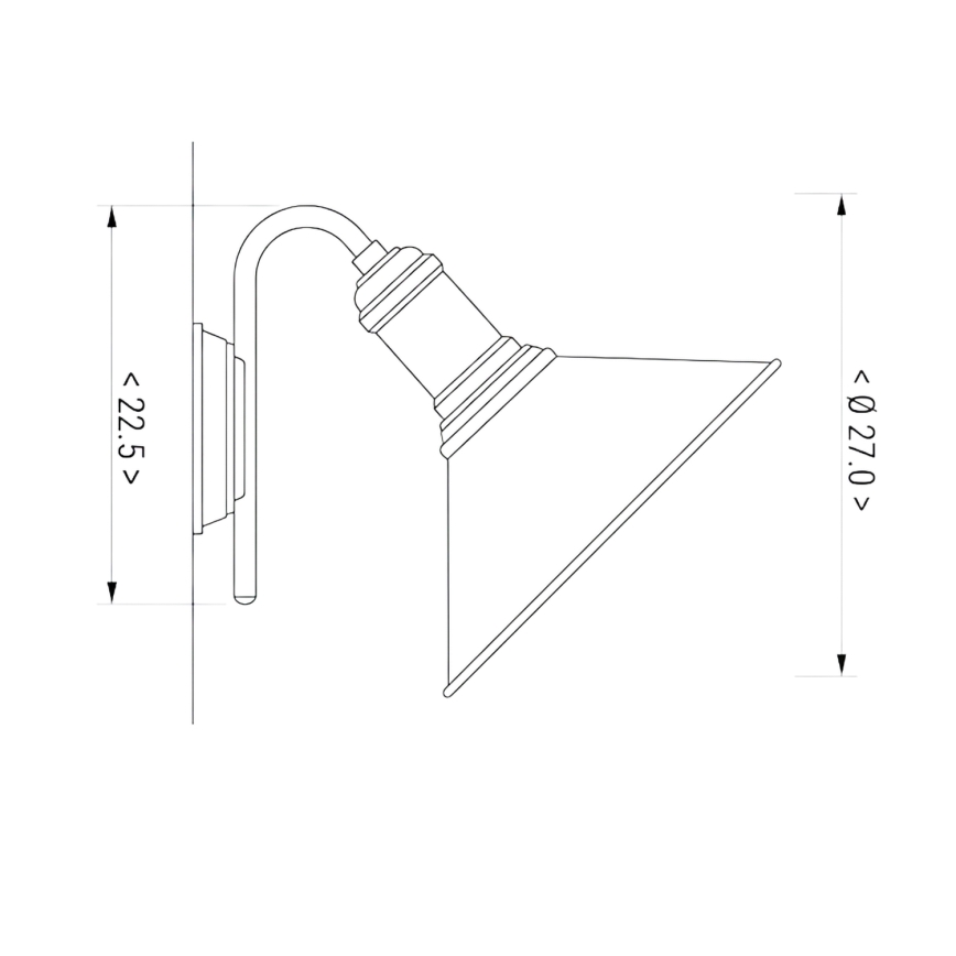 BRILAGI - Lámpara de pared FORGE 1xE27/60W/230V negra