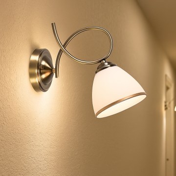 Brilagi - Lámpara de pared FRED 1xE27/60W/230V, acabado en bronce