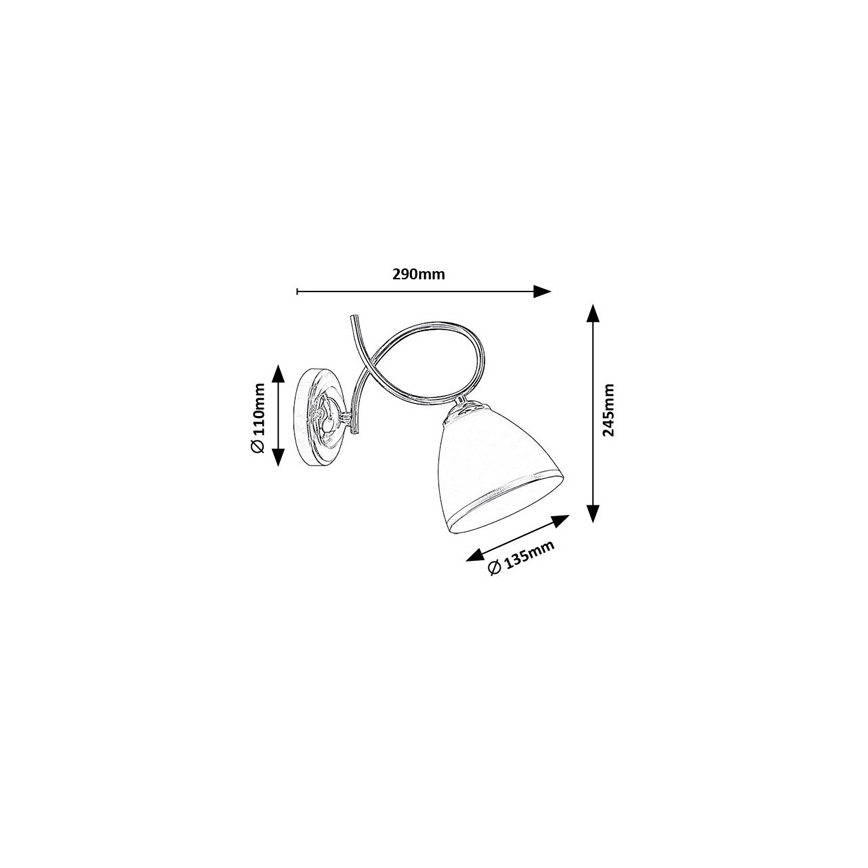 BRILAGI - Lámpara de pared FRED 1xE27/60W/230V cromado brillante