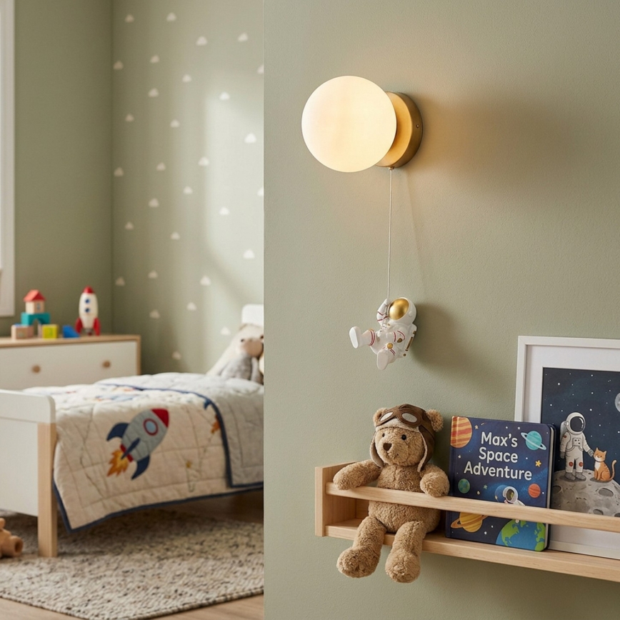BRILAGI - Lámpara de pared infantil ASTRO 1xE14/15W/230V blanca