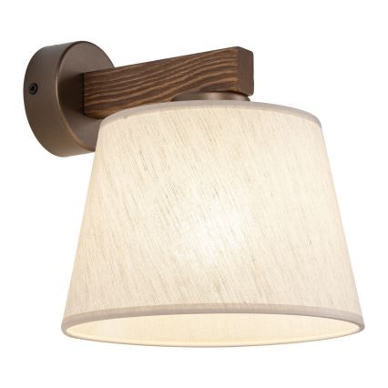 Brilagi - Lámpara de pared LATTE 1xE27/15W/230V pino/beige