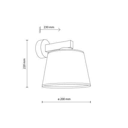 Brilagi - Lámpara de pared LATTE SABIA 1xE27/15W/230V pino/blanco
