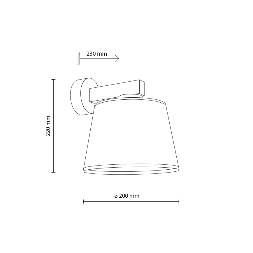 Brilagi - Lámpara de pared LATTE SABIA 1xE27/15W/230V pino/blanco