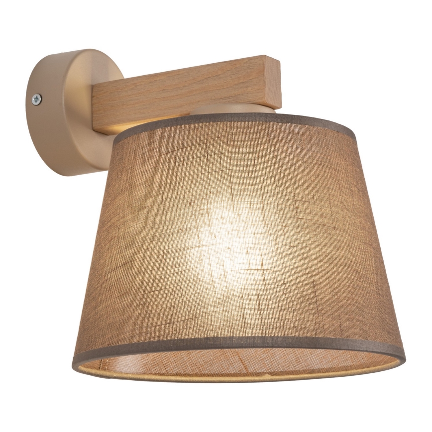 Brilagi - Lámpara de pared LATTE SABIA 1xE27/15W/230V pino/marrón
