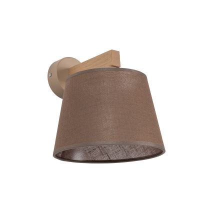 Brilagi - Lámpara de pared LATTE SABIA 1xE27/15W/230V pino/marrón